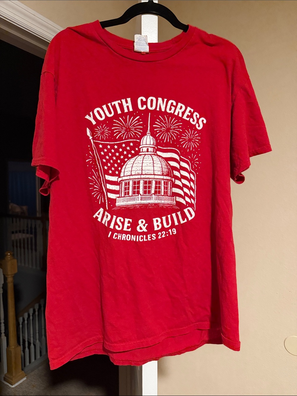 Port and Company Red 'Youth Congress Arise & Build' Graphic Tee